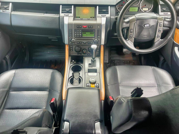 Used Land Rover for sale V8 Sport Supercharger Automatic 2008 Model in Black - Photo showing the view sitting in the driver seat looking out of the windscreen 